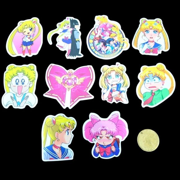 3/$20 10 pcs brand new waterproof Sailor Moon stickers #4 - Picture 1 of 1